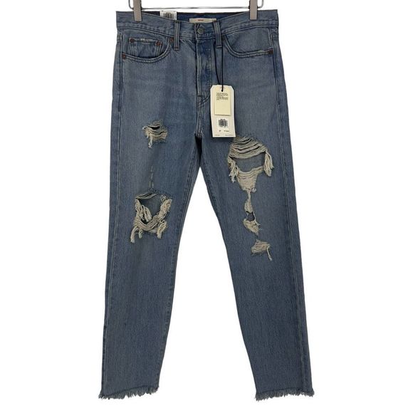 Levi's Wedgie Fit Ankle Jeans in Collateral Damage - Light Wash Size 27 NWT - Picture 4 of 14